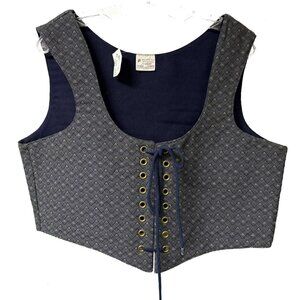 Renaissance Gray Bodice Reversible Boned New Approx. Sz 22